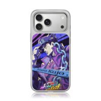 Jotaro Kujo JoJo Bizarre anime art iPhone 17 Pro Max Electroplated Silver Case1