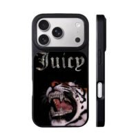 Juicy bling text tiger grills iPhone 17 Pro Max Black Case