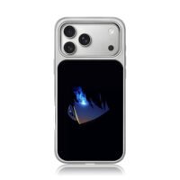 Jujutsu Kaisen Gojo blue flame art iPhone 17 Pro Max Electroplated Silver Case1