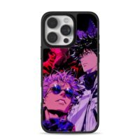 Jujutsu Kaisen Gojo Megumi neon art iPhone 16 Pro Max Black Case