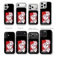 Jujutsu Kaisen Itadori Sukuna split Chris Brown Phone Case Black Electroplated Silver For Iphone 11 To 17