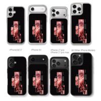 Jujutsu Kaisen Satoru Gojo art Chris Brown Phone Case Black Electroplated Silver For Iphone 11 To 17