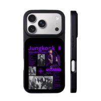 Jungkook BTS Golden photo collage iPhone 17 Pro Max Black Case