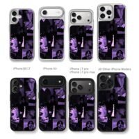 Jungkook purple closeup collage Chris Brown Phone Case Black Electroplated Silver For Iphone 11 To 17