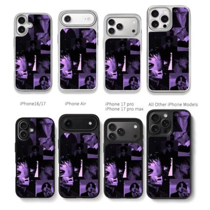 Jungkook purple closeup collage Chris Brown Phone Case Black Electroplated Silver For Iphone 11 To 17