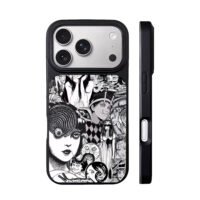 Junji Ito horror manga collage iPhone 17 Pro Max Black Case