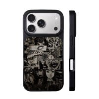 Junji Ito horror manga collage iPhone 17 Pro Max Black Case