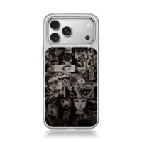 Junji Ito horror manga collage iPhone 17 Pro Max Electroplated Silver Case1