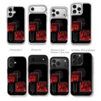 Junji Ito red horror manga girl art Chris Brown Phone Case Black Electroplated Silver For Iphone 11 To 17