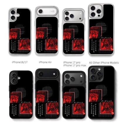 Junji Ito red horror manga girl art Chris Brown Phone Case Black Electroplated Silver For Iphone 11 To 17