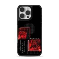 Junji Ito red horror manga girl art iPhone 16 Pro Max Black Case