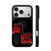 Junji Ito red horror manga girl art iPhone 17 Pro Max Black Case