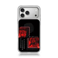 Junji Ito red horror manga girl art iPhone 17 Pro Max Electroplated Silver Case1