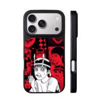 Junji Ito Souichi red black collage iPhone 17 Pro Max Black Case