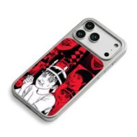 Junji Ito Souichi red black collage iPhone 17 Pro Max Electroplated Silver Case2