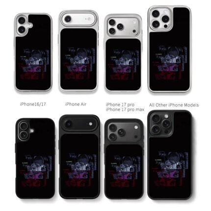 Junji Ito spiral eye manga girl art Chris Brown Phone Case Black Electroplated Silver For Iphone 11 To 17