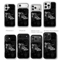 Junji Ito spiral girl manga flowers Chris Brown Phone Case Black Electroplated Silver For Iphone 11 To 17