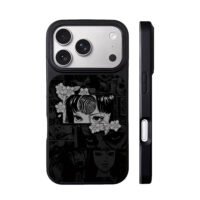 Junji Ito spiral girl manga flowers iPhone 17 Pro Max Black Case