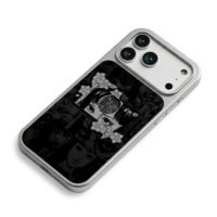 Junji Ito spiral girl manga flowers iPhone 17 Pro Max Electroplated Silver Case2