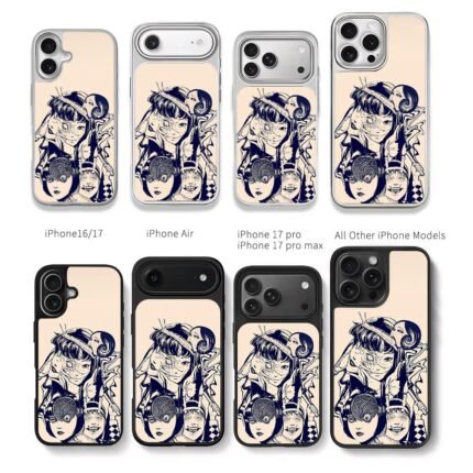 Junji Ito Tomie creepy manga art Chris Brown Phone Case Black Electroplated Silver For Iphone 11 To 17