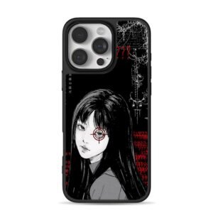 Junji Ito Tomie horror eye target Phone Case for iPhone 11-17 & Samsung Galaxy S24-S26