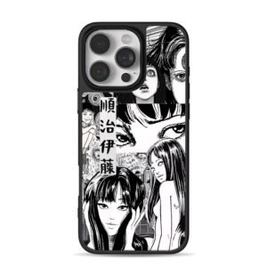 Junji Ito Tomie horror manga eyes iPhone 16 Pro Max Black Case