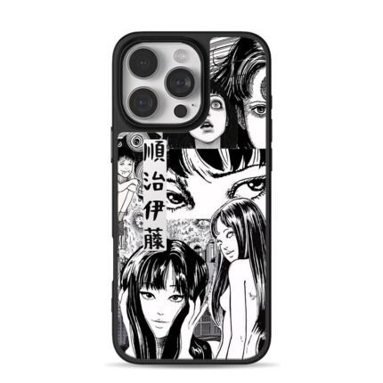 Junji Ito Tomie horror manga eyes iPhone 16 Pro Max Black Case