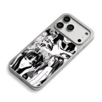 Junji Ito Tomie horror manga eyes iPhone 17 Pro Max Electroplated Silver Case2