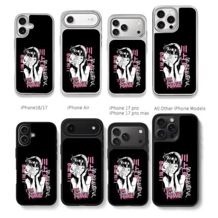 Junji Ito Tomie Kawakami horror art Chris Brown Phone Case Black Electroplated Silver For Iphone 11 To 17
