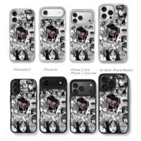 Junji Ito Tomie manga collage Chris Brown Phone Case Black Electroplated Silver For Iphone 11 To 17