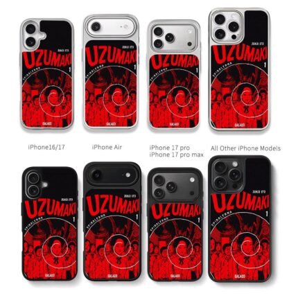 Junji Ito Uzumaki spiral manga art Chris Brown Phone Case Black Electroplated Silver For Iphone 11 To 17