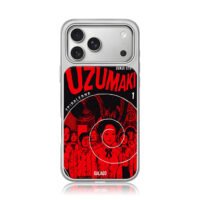 Junji Ito Uzumaki spiral manga art iPhone 17 Pro Max Electroplated Silver Case1