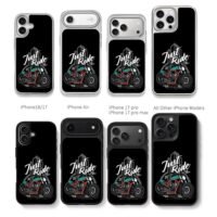 Just Ride Speed Retro motorbike art Chris Brown Phone Case Black Electroplated Silver For Iphone 11 To 17