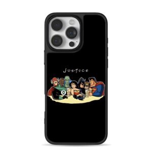 JUSTICE DC heroes drinking together iPhone 16 Pro Max Black Case