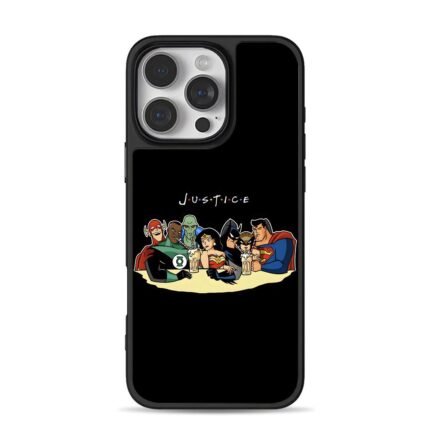 JUSTICE DC heroes drinking together iPhone 16 Pro Max Black Case