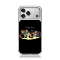 JUSTICE DC heroes drinking together iPhone 17 Pro Max Electroplated Silver Case1