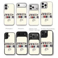 Justin Bieber album letter autograph Chris Brown Phone Case Black Electroplated Silver For Iphone 11 To 17