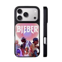 Justin Bieber BIEBER collage iPhone 17 Pro Max Black Case