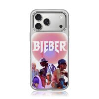 Justin Bieber BIEBER collage iPhone 17 Pro Max Electroplated Silver Case1
