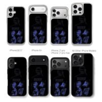 Justin Bieber blue portraits Chris Brown Phone Case Black Electroplated Silver For Iphone 11 To 17