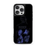 Justin Bieber blue portraits iPhone 16 Pro Max Black Case