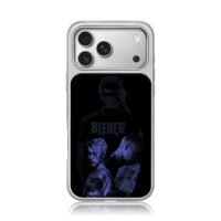 Justin Bieber blue portraits iPhone 17 Pro Max Electroplated Silver Case1