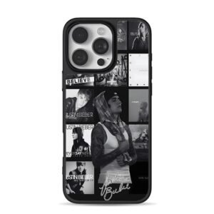 Justin Bieber BW photo collage Phone Case for iPhone 11-17 & Samsung Galaxy S24-S26