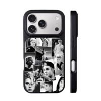 Justin Bieber bw photo collage iPhone 17 Pro Max Black Case