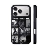 Justin Bieber BW photo collage iPhone 17 Pro Max Black Case