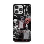 Justin Bieber collage with skulls iPhone 16 Pro Max Black Case