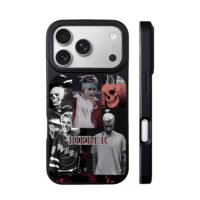 Justin Bieber collage with skulls iPhone 17 Pro Max Black Case