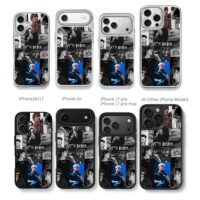 Justin Bieber concert photo collage Chris Brown Phone Case Black Electroplated Silver For Iphone 11 To 17