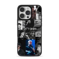 Justin Bieber concert photo collage iPhone 16 Pro Max Black Case