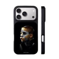 Justin Bieber face collage art iPhone 17 Pro Max Black Case